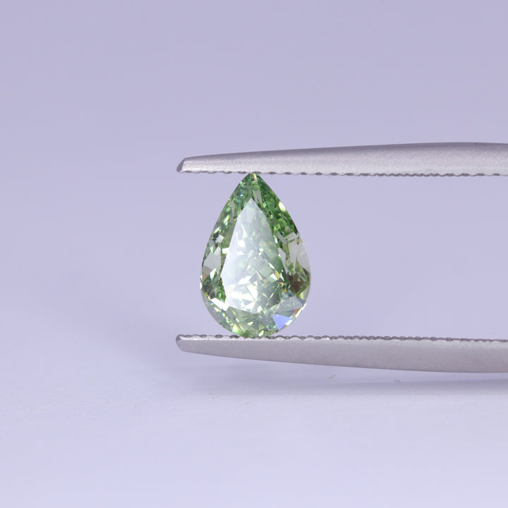 1.21ct Pear Cut Green Natural Diamond, GIA Certified Loose Gemstones