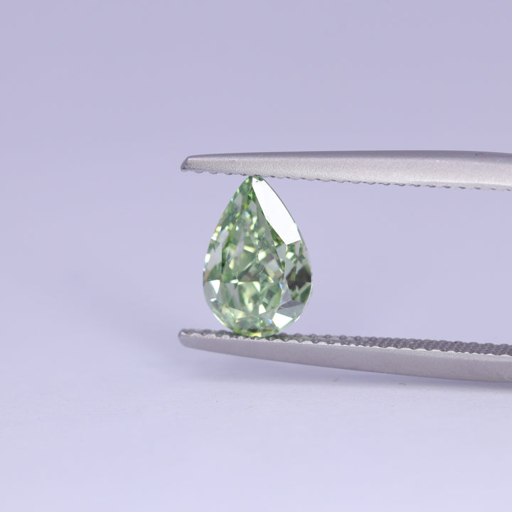 1.21ct Pear Cut Green Natural Diamond, GIA Certified Loose Gemstones