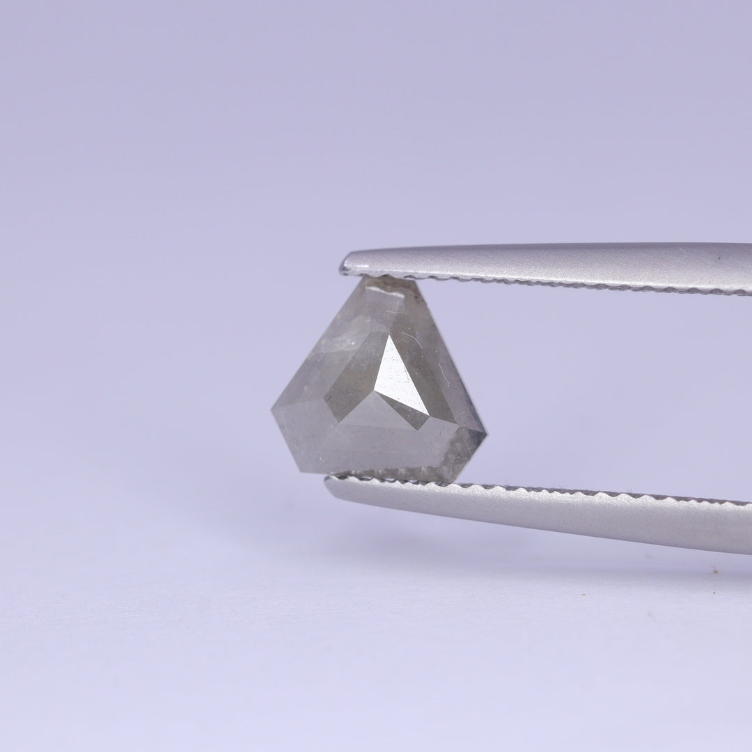 1.22ct Cut-Corner Trilliant Salt and Pepper Diamond Loose Gemstones