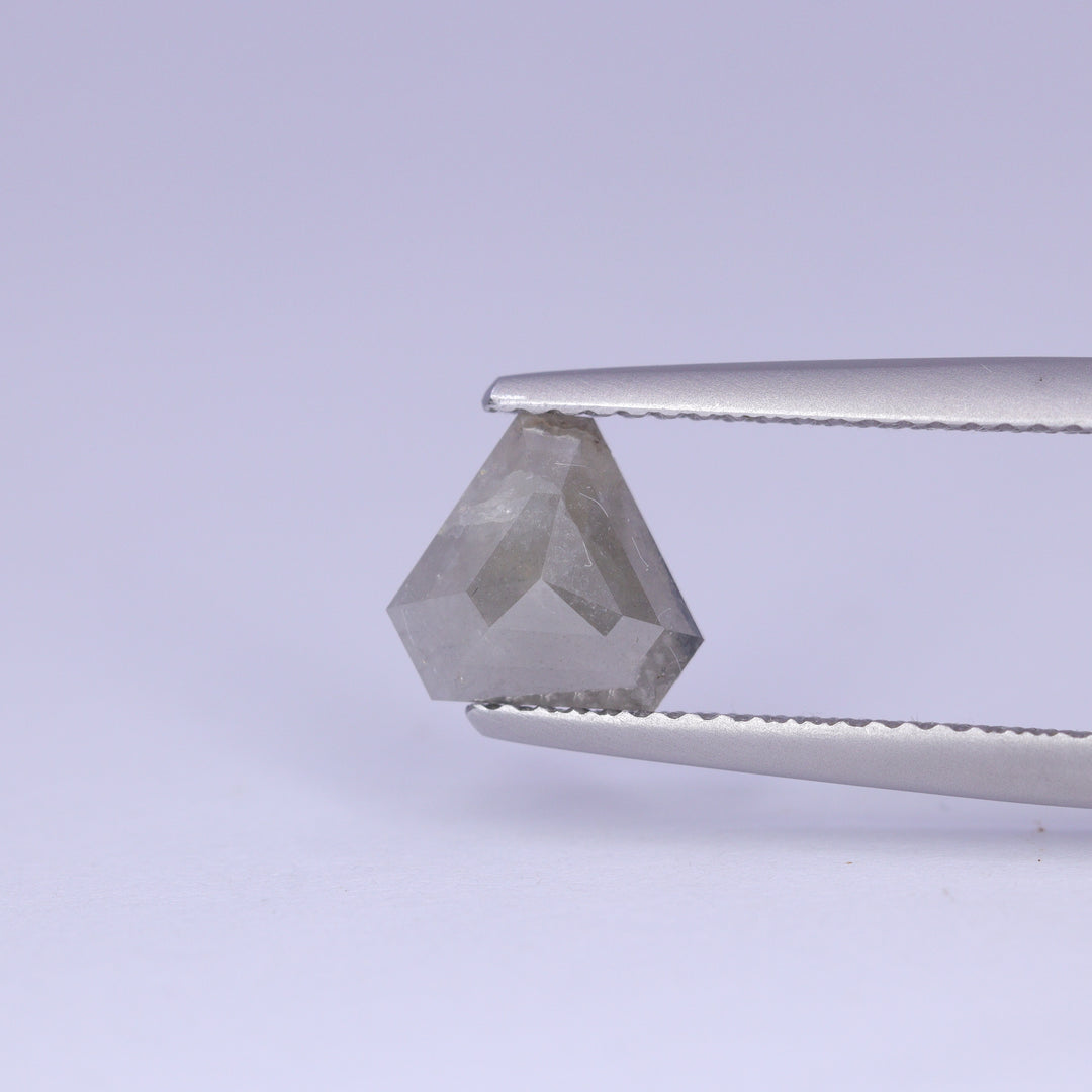 1.22ct Cut-Corner Trilliant Salt and Pepper Diamond Loose Gemstones