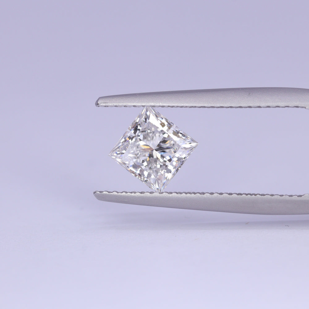 1.29ct Princess Cut Lab Grown Diamond F VS1, IGI Certified Loose Gemstones