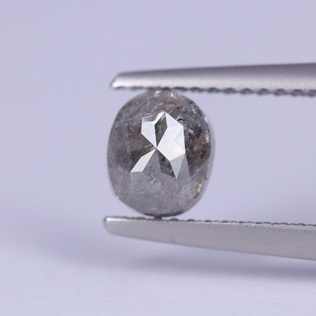 1.35ct Oval Cut Salt and Pepper Diamond Loose Gemstones