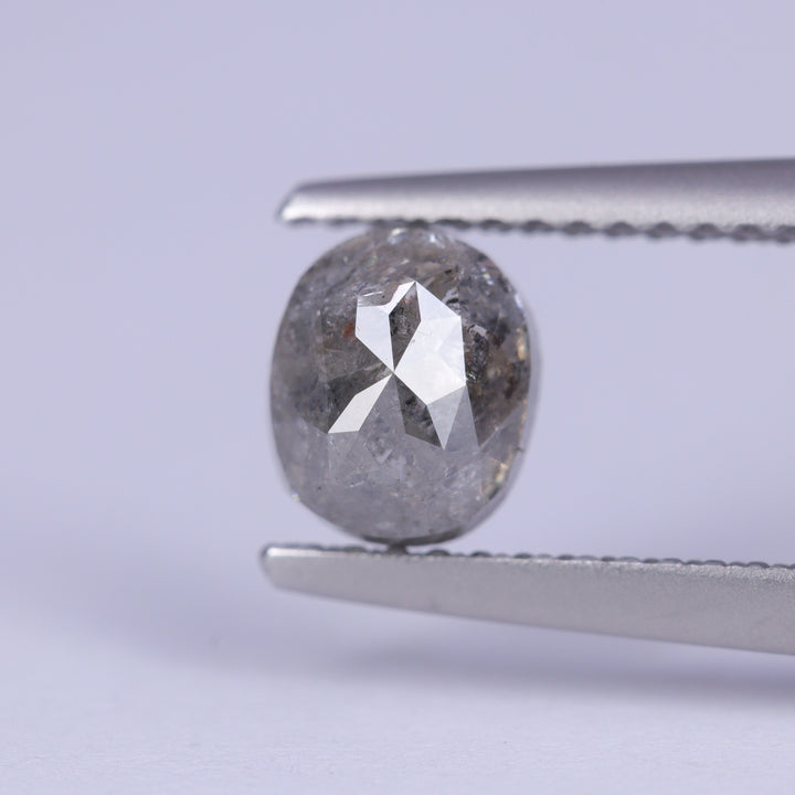 1.35ct Oval Cut Salt and Pepper Diamond Loose Gemstones