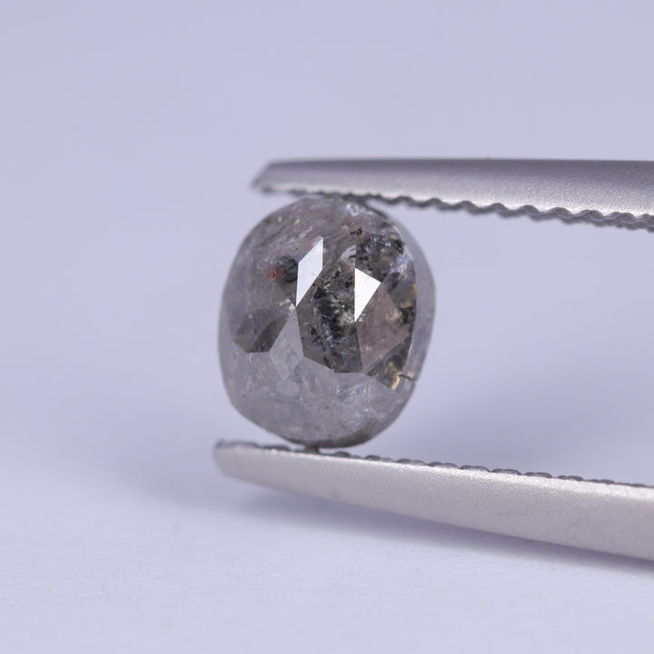 1.35ct Oval Cut Salt and Pepper Diamond Loose Gemstones