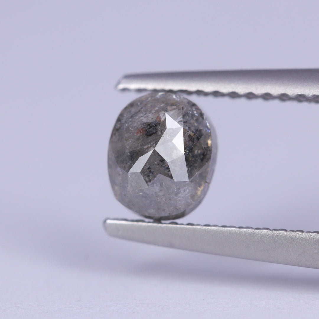 1.35ct Oval Cut Salt and Pepper Diamond Loose Gemstones