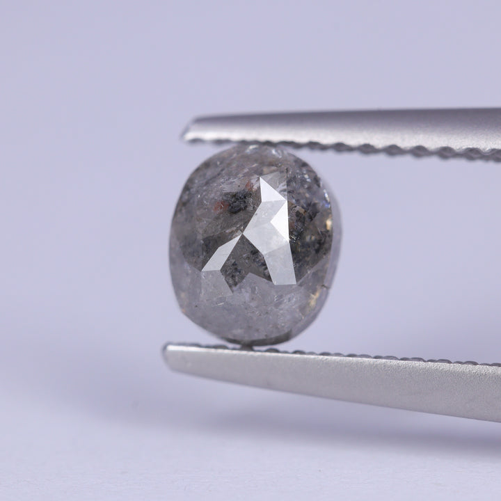 1.35ct Oval Cut Salt and Pepper Diamond Loose Gemstones