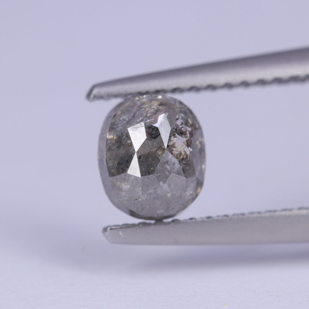 1.35ct Oval Cut Salt and Pepper Diamond Loose Gemstones