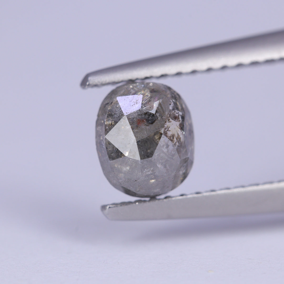 1.35ct Oval Cut Salt and Pepper Diamond Loose Gemstones
