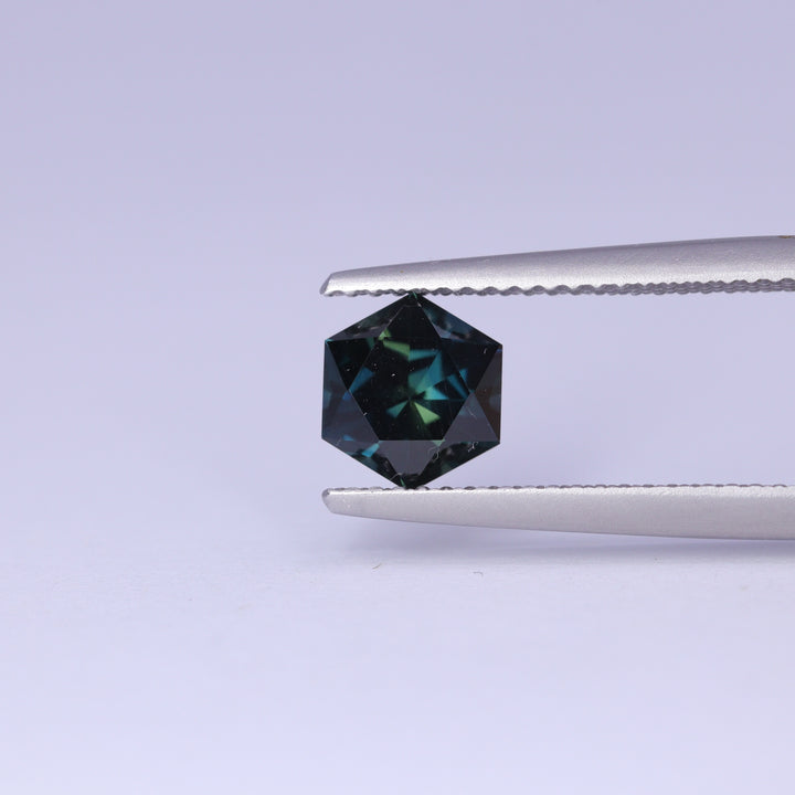 1.38ct Hexagon Cut Teal Blue Australian Sapphire Loose Gemstones