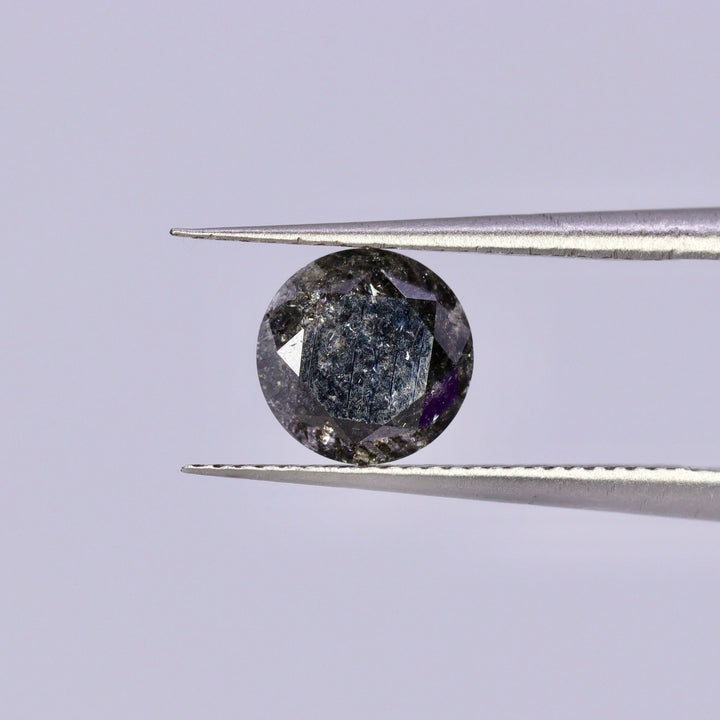 Salt and pepper diamond | 1.44ct Round brilliant cut Loose Gemstone