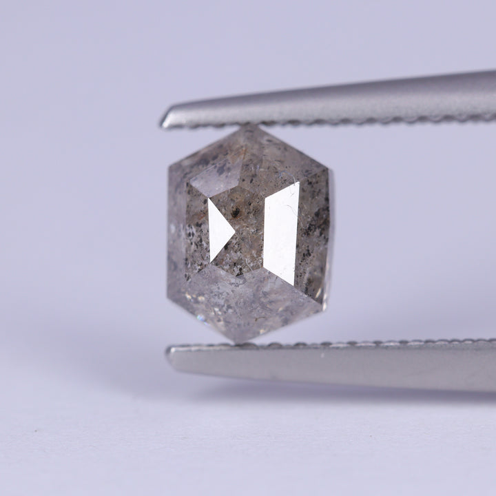 1.45ct Hexagon Cut Salt and Pepper Diamond Loose Gemstones