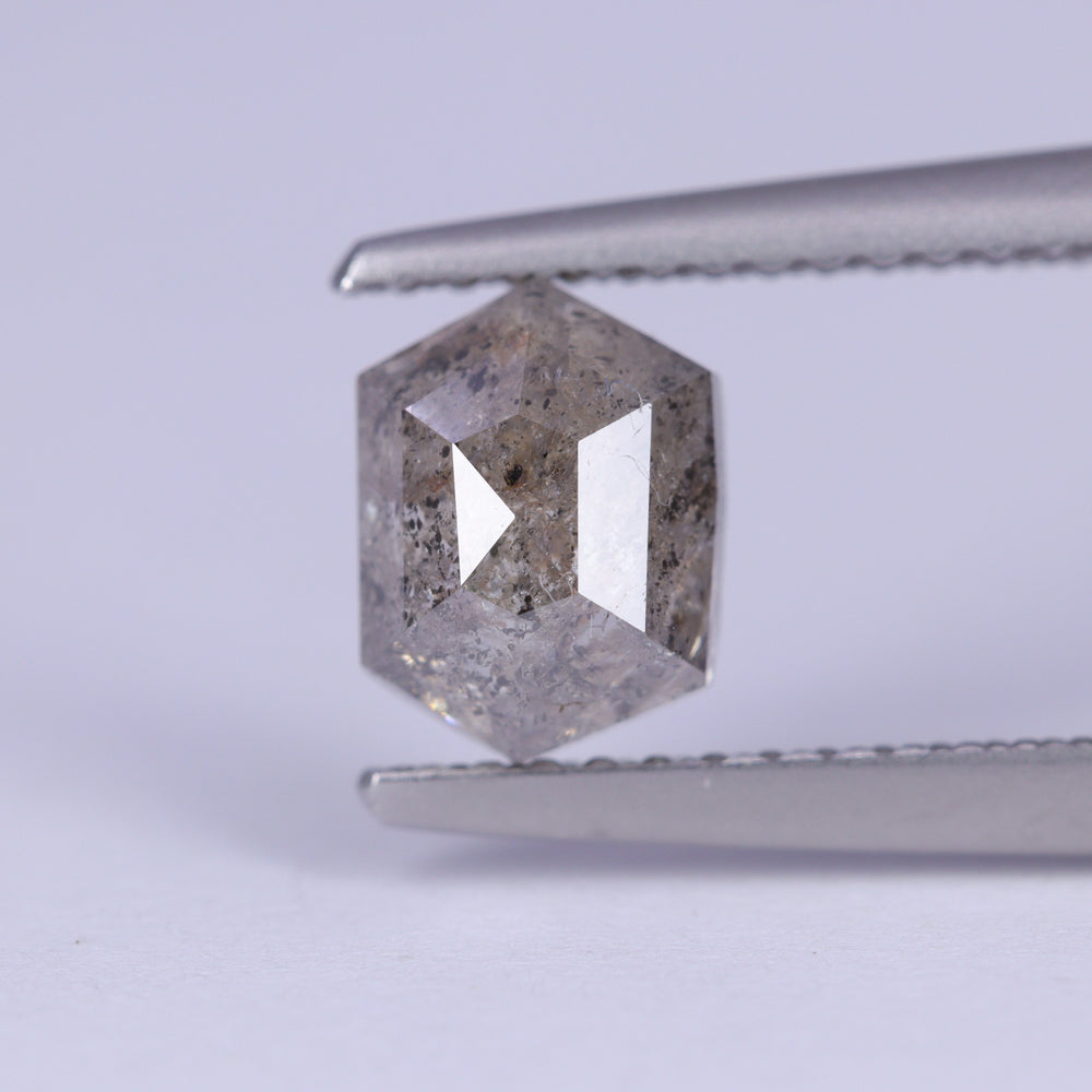 1.45ct Hexagon Cut Salt and Pepper Diamond Loose Gemstones