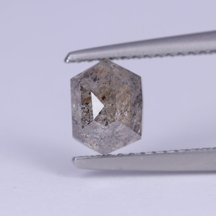 1.45ct Hexagon Cut Salt and Pepper Diamond Loose Gemstones