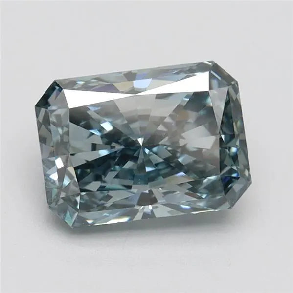 1.64ct Radiant Lab Grown Diamond (Colour Fancy Vivid Greenish Blue, Clarity VS1, IGI Certified)