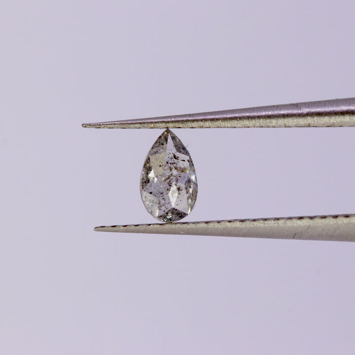 Salt and pepper diamond | 0.23ct Pear Rose Cut, Loose Gemstone