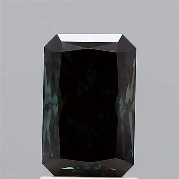 1.55ct Radiant Lab Grown Diamond (Colour Fancy Deep Green, Clarity VS2, IGI Certified) diamond