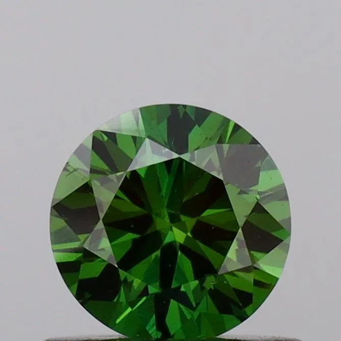 0.54ct Round Lab Grown Diamond (Colour Fancy Deep Green, Clarity VS2, Cut VG, IGI Certified) diamond