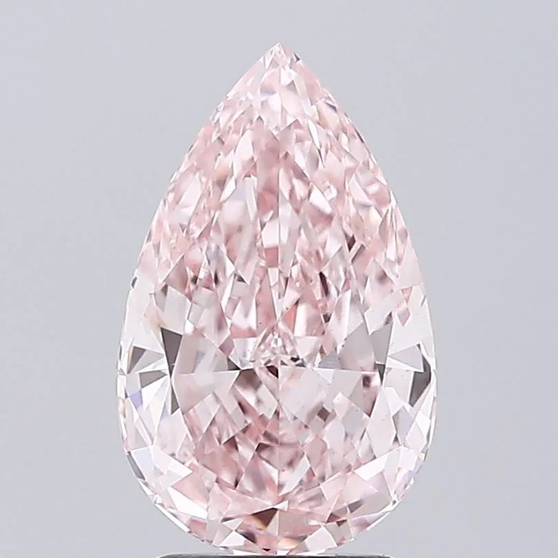 3.25ct Pear Lab Grown Diamond (Colour Fancy Vivid Pink, Clarity VS1, IGI Certified) diamond