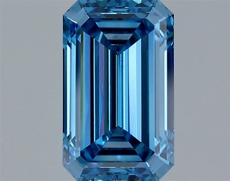 2.01ct Emerald Lab Grown Diamond (Colour Fancy Vivid Blue, Clarity VS1, IGI Certified)