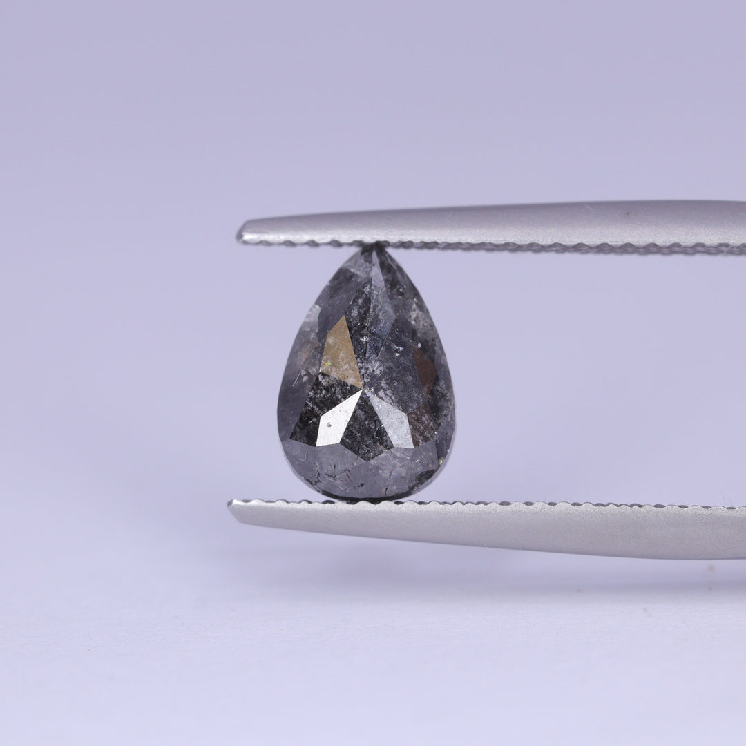 2.07ct Pear Cut Salt and Pepper Diamond Loose Gemstones