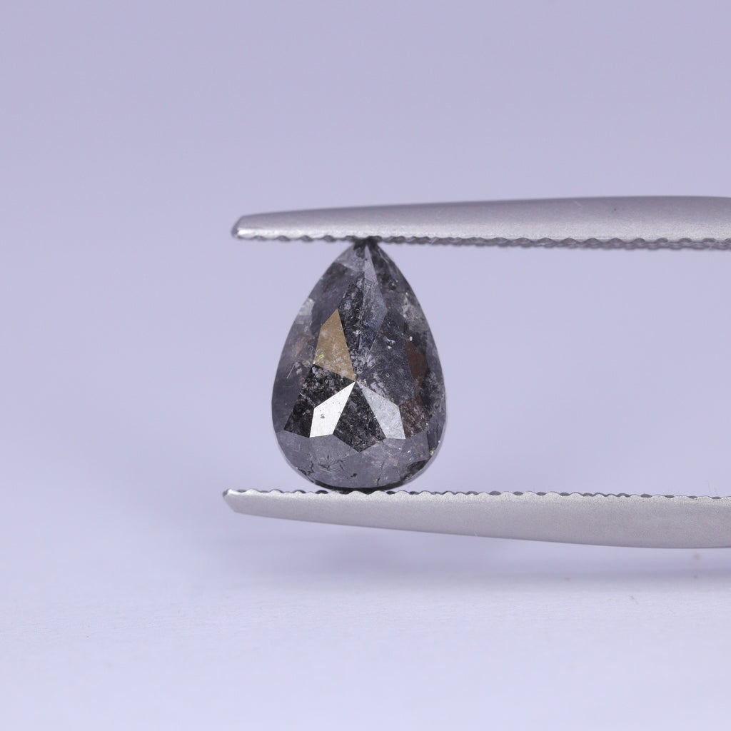 2.07ct Pear Cut Salt and Pepper Diamond Loose Gemstones