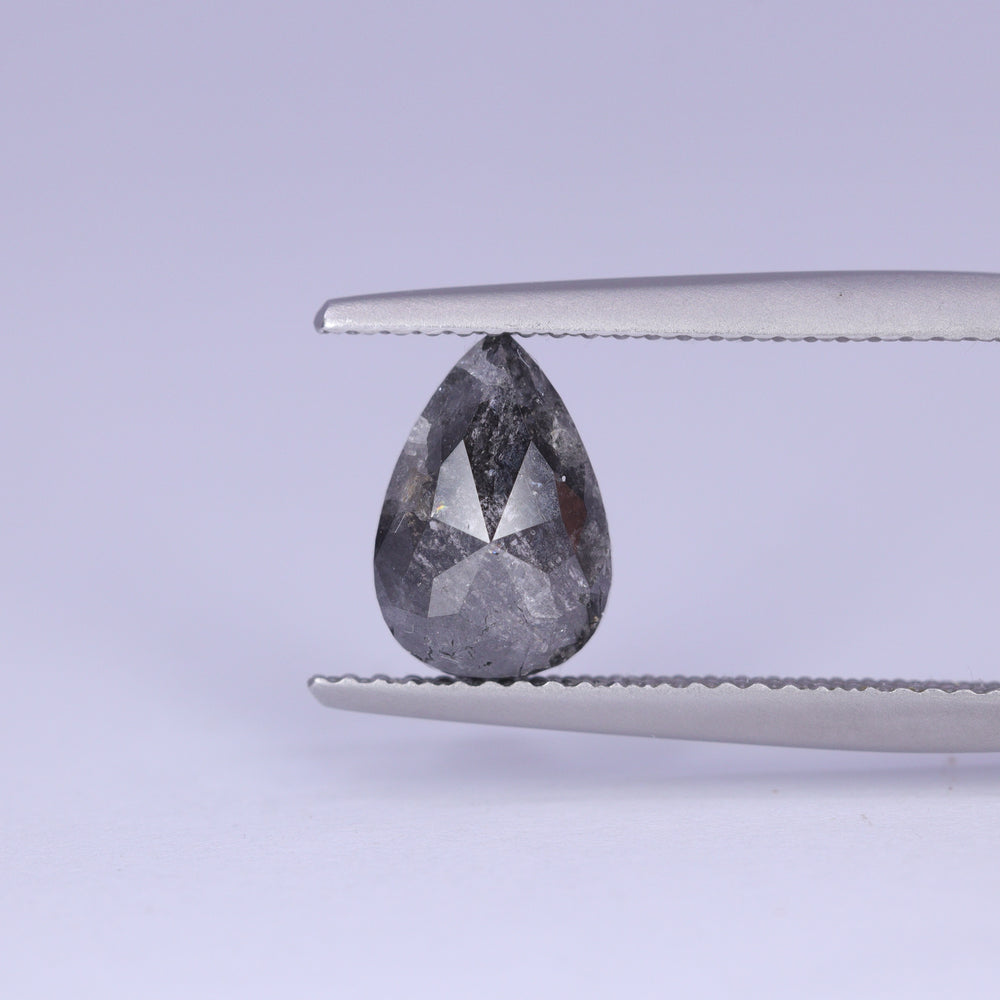 2.07ct Pear Cut Salt and Pepper Diamond Loose Gemstones