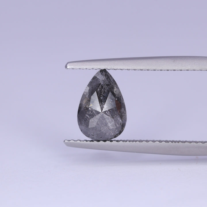 2.07ct Pear Cut Salt and Pepper Diamond Loose Gemstones