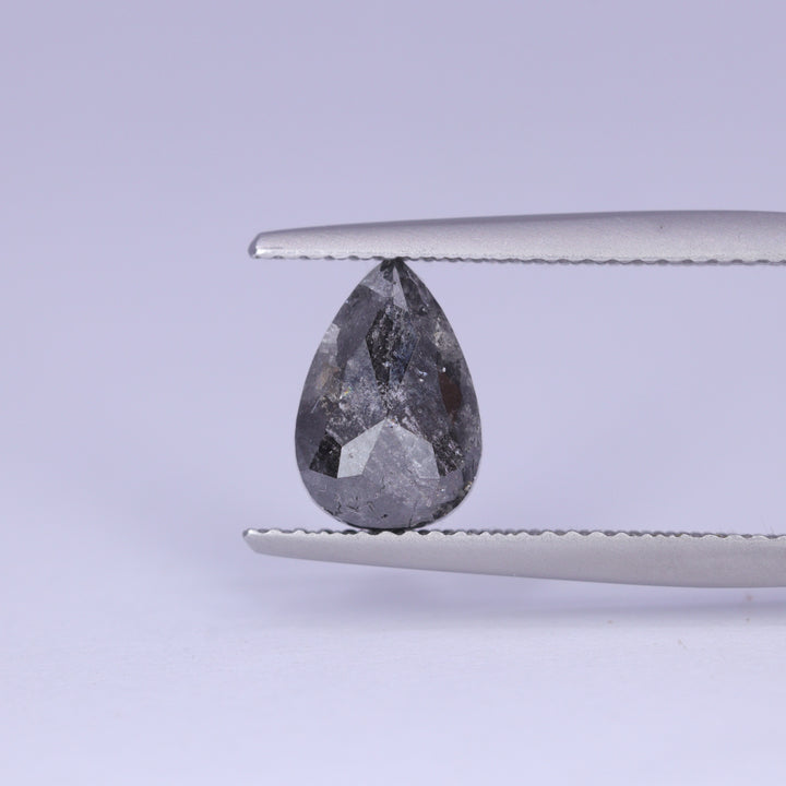 2.07ct Pear Cut Salt and Pepper Diamond Loose Gemstones