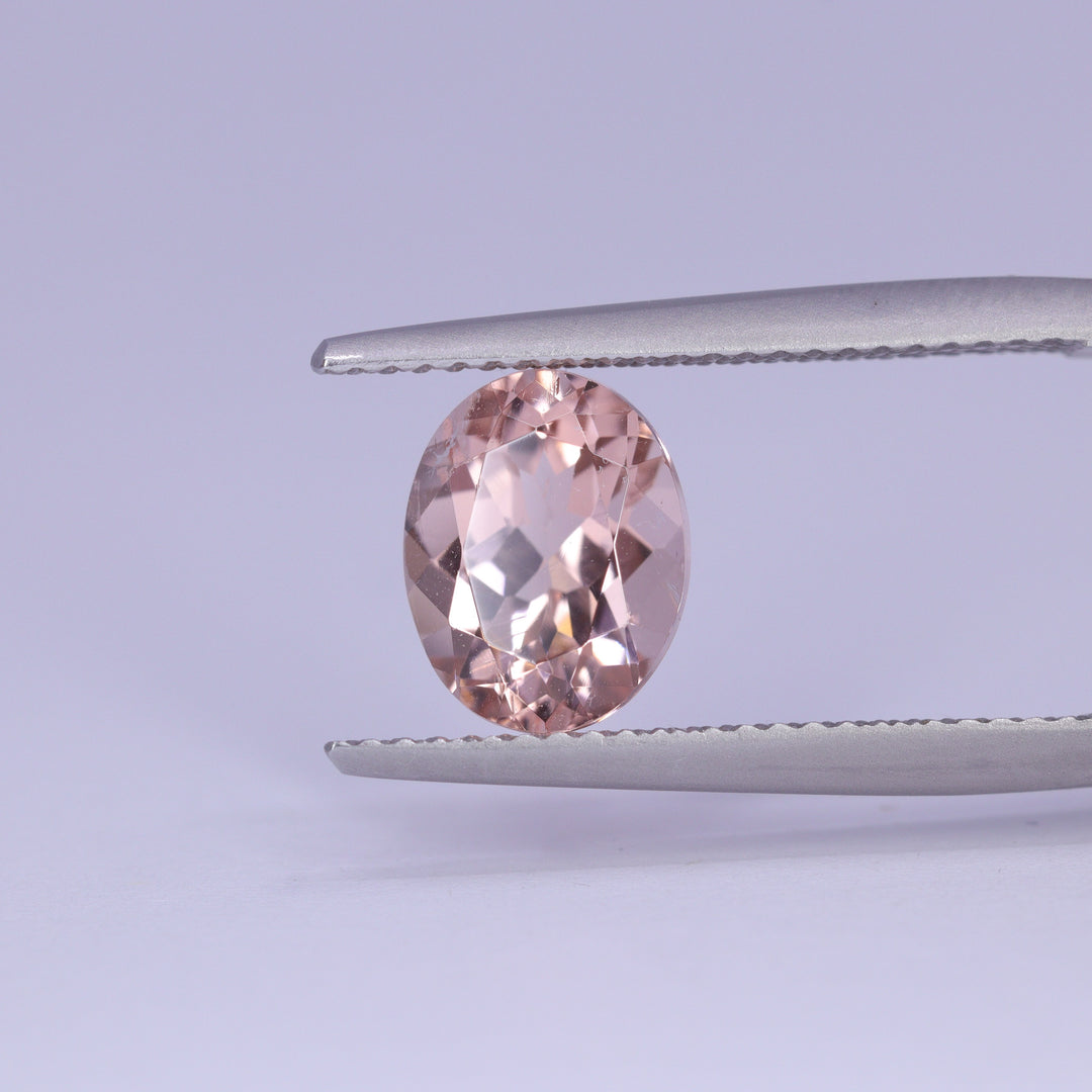 2.14ct Oval Cut Peach Pink Tourmaline Loose Gemstones
