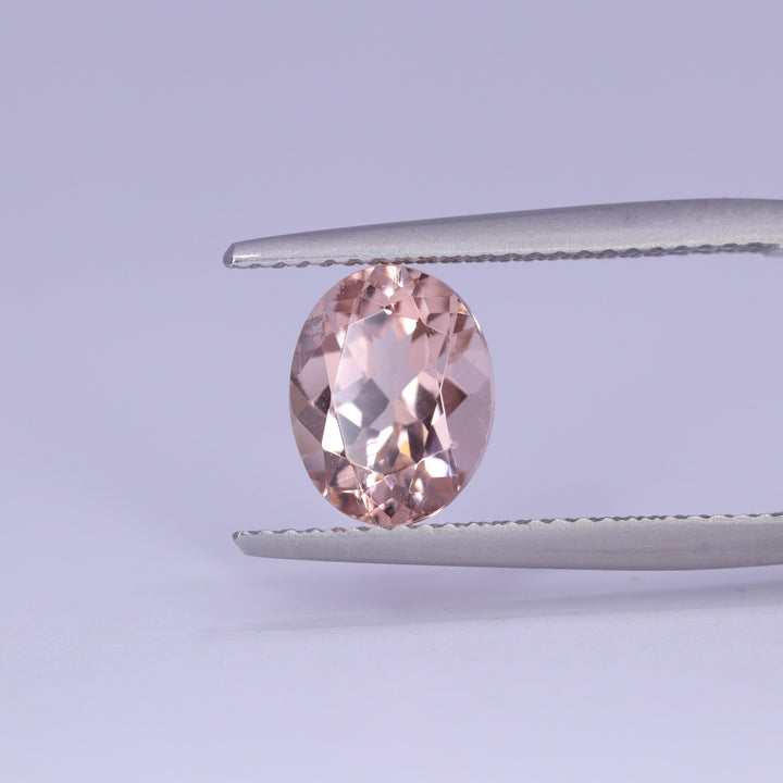 2.14ct Oval Cut Peach Pink Tourmaline Loose Gemstones