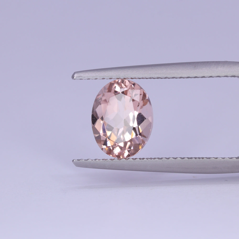 2.14ct Oval Cut Peach Pink Tourmaline Loose Gemstones