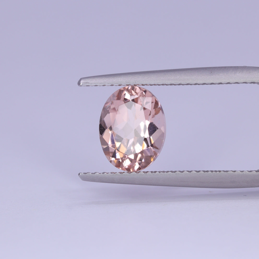 2.14ct Oval Cut Peach Pink Tourmaline Loose Gemstones