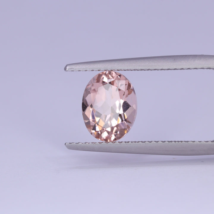 2.14ct Oval Cut Peach Pink Tourmaline Loose Gemstones