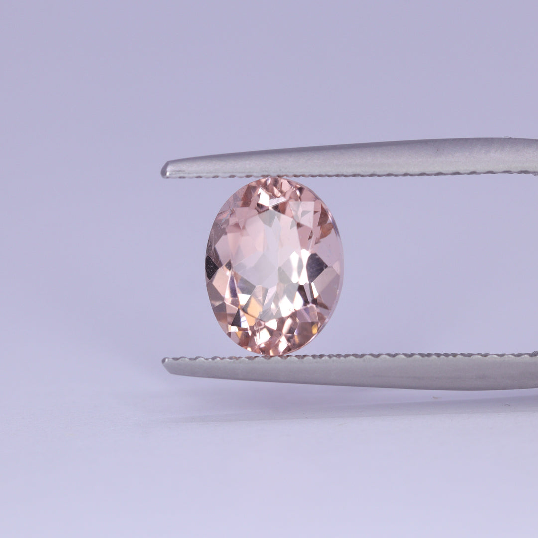 2.14ct Oval Cut Peach Pink Tourmaline Loose Gemstones