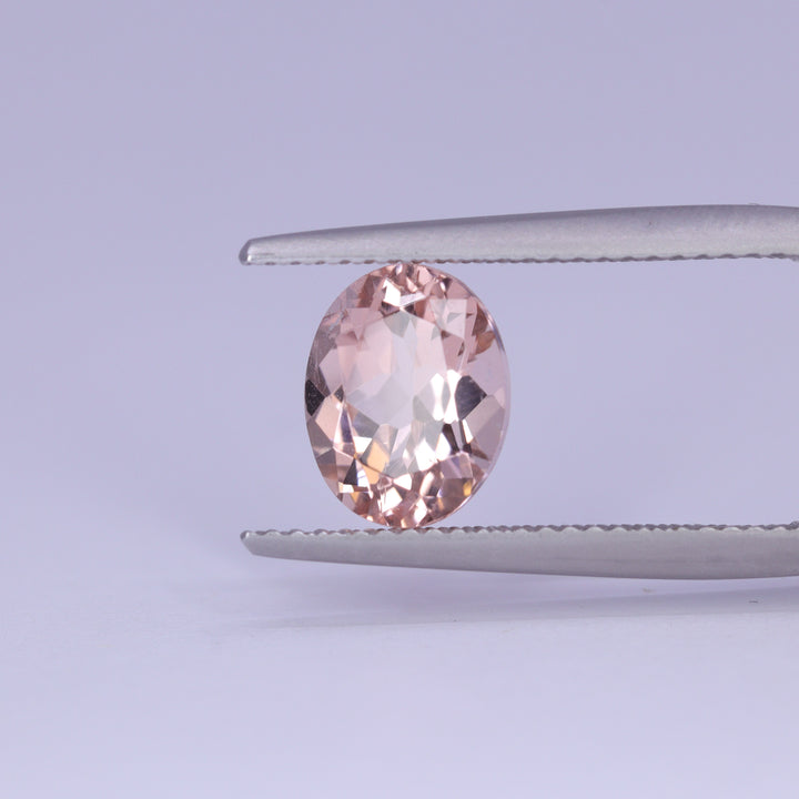 2.14ct Oval Cut Peach Pink Tourmaline Loose Gemstones