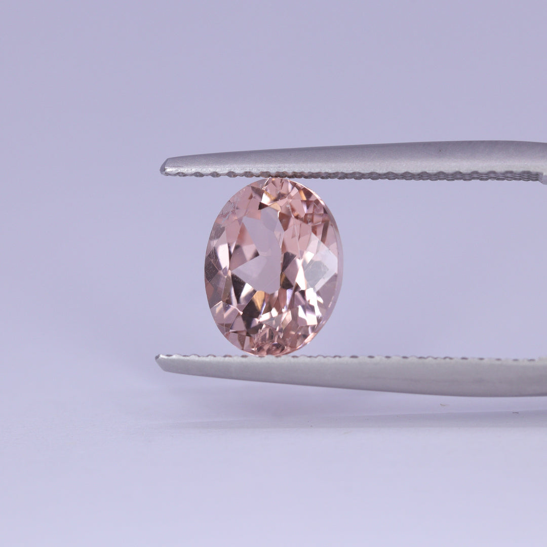 2.14ct Oval Cut Peach Pink Tourmaline Loose Gemstones
