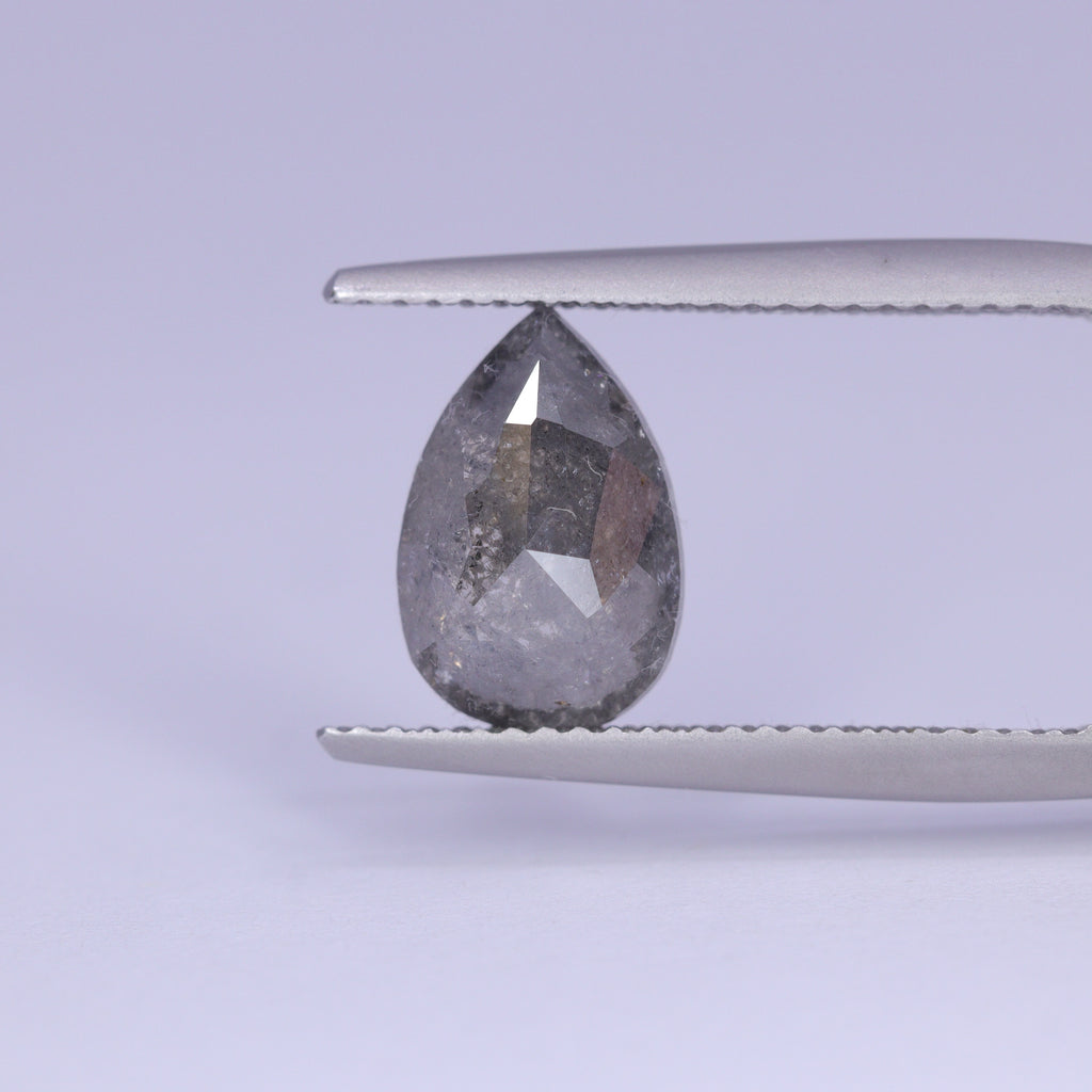 2.78ct Pear Cut Salt and Pepper Diamond Loose Gemstones