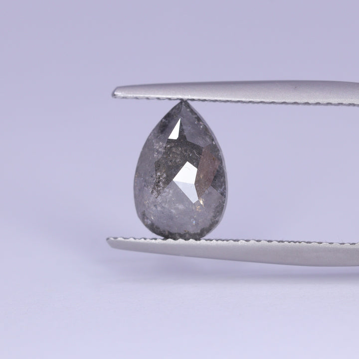 2.78ct Pear Cut Salt and Pepper Diamond Loose Gemstones