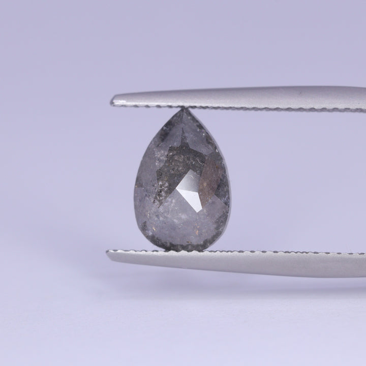 2.78ct Pear Cut Salt and Pepper Diamond Loose Gemstones