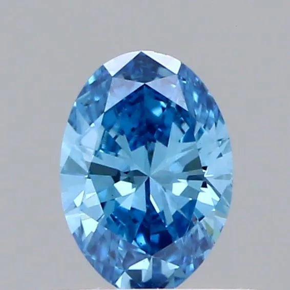 0.33ct Oval Lab Grown Diamond (Colour Fancy Vivid Blue, Clarity VS1, IGI Certified) diamond