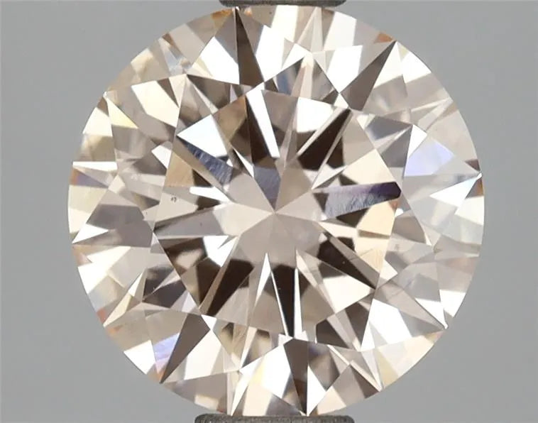 2.00ct Round Lab Grown Diamond (Colour Pink Brown, Clarity VS2, Cut ID, IGI Certified) diamond