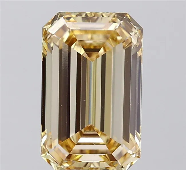 4.02ct Emerald Lab Grown Diamond (Colour Fancy Yellow, Clarity VS2, IGI Certified)
