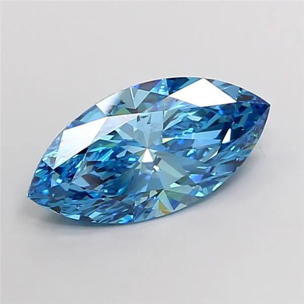 4.09ct Marquise Lab Grown Diamond (Colour Fancy Vivid Blue, Clarity VS1, IGI Certified)