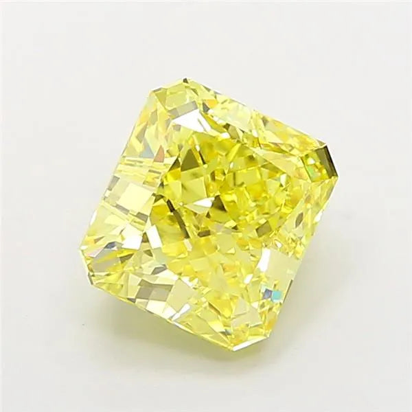 4.36ct Radiant Lab Grown Diamond (Colour Fancy Vivid Yellow, Clarity VVS2, IGI Certified) diamond