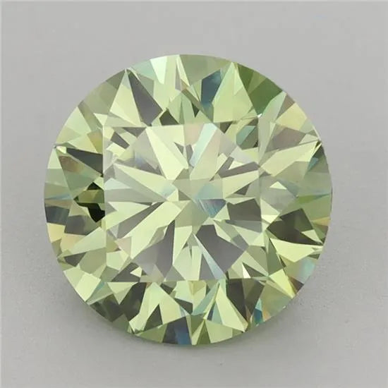 3.02ct Round Lab Grown Diamond (Colour Fancy Vivid Green, Clarity VS1, Cut EX, IGI Certified) diamond