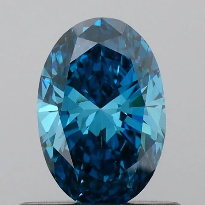 0.54ct Oval Lab Grown Diamond (Colour Fancy Vivid Blue, Clarity VVS2, IGI Certified) diamond