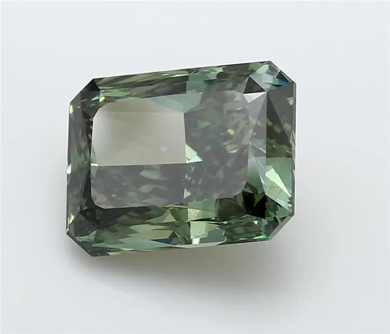 7.40ct Radiant Lab Grown Diamond (Colour Fancy Deep Green, Clarity VS2, IGI Certified)
