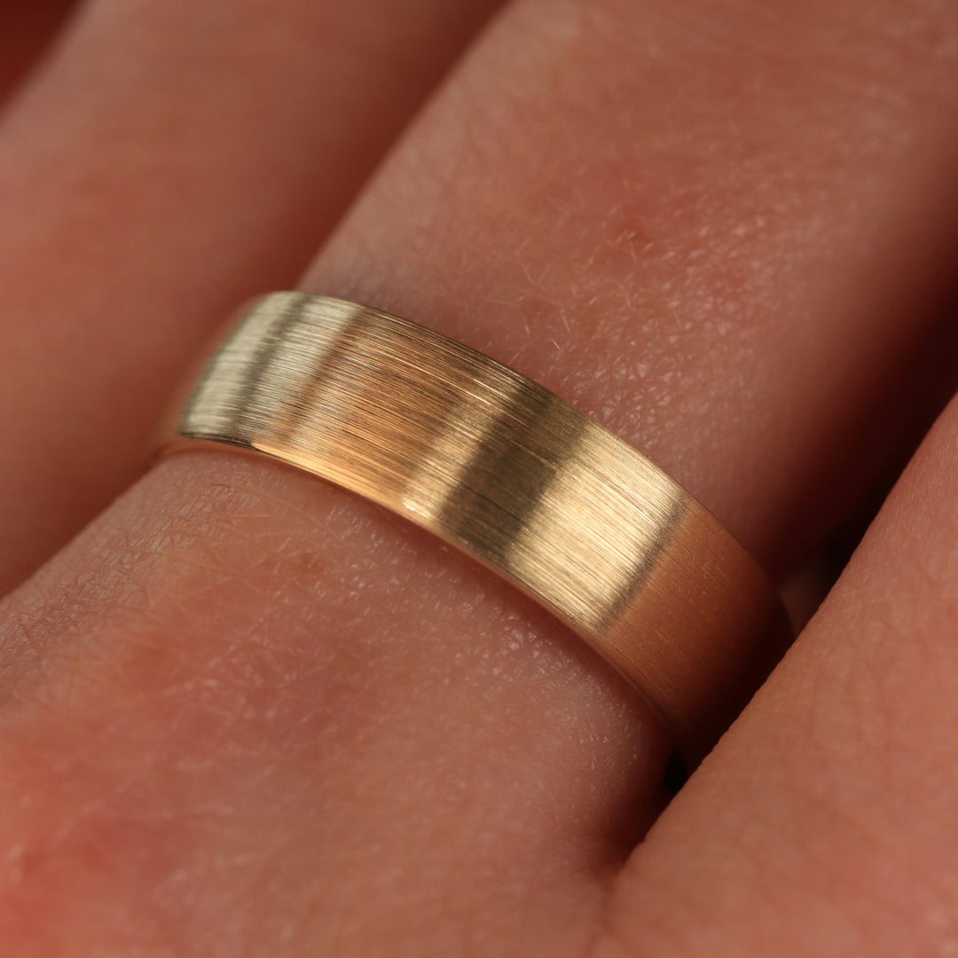 Arlo - Wide Court Shaped Wedding Ring - Made-to-Order