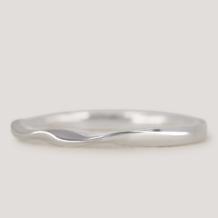 Alicia - Double Ribbon Twist Shaped Wedding Ring - Made-to-Order