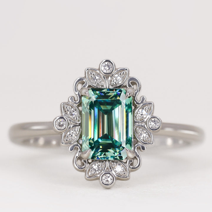 Annette Teal Moissanite